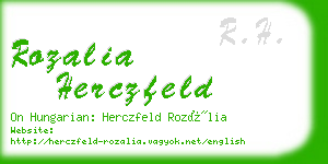 rozalia herczfeld business card